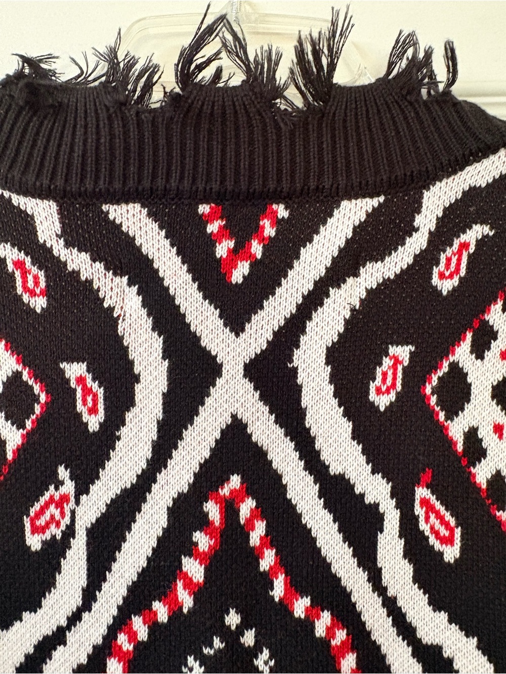 Valabasas The Pledge Cardigan Sweater Black Red White Streetwear NWT Medium - Picture 9 of 15